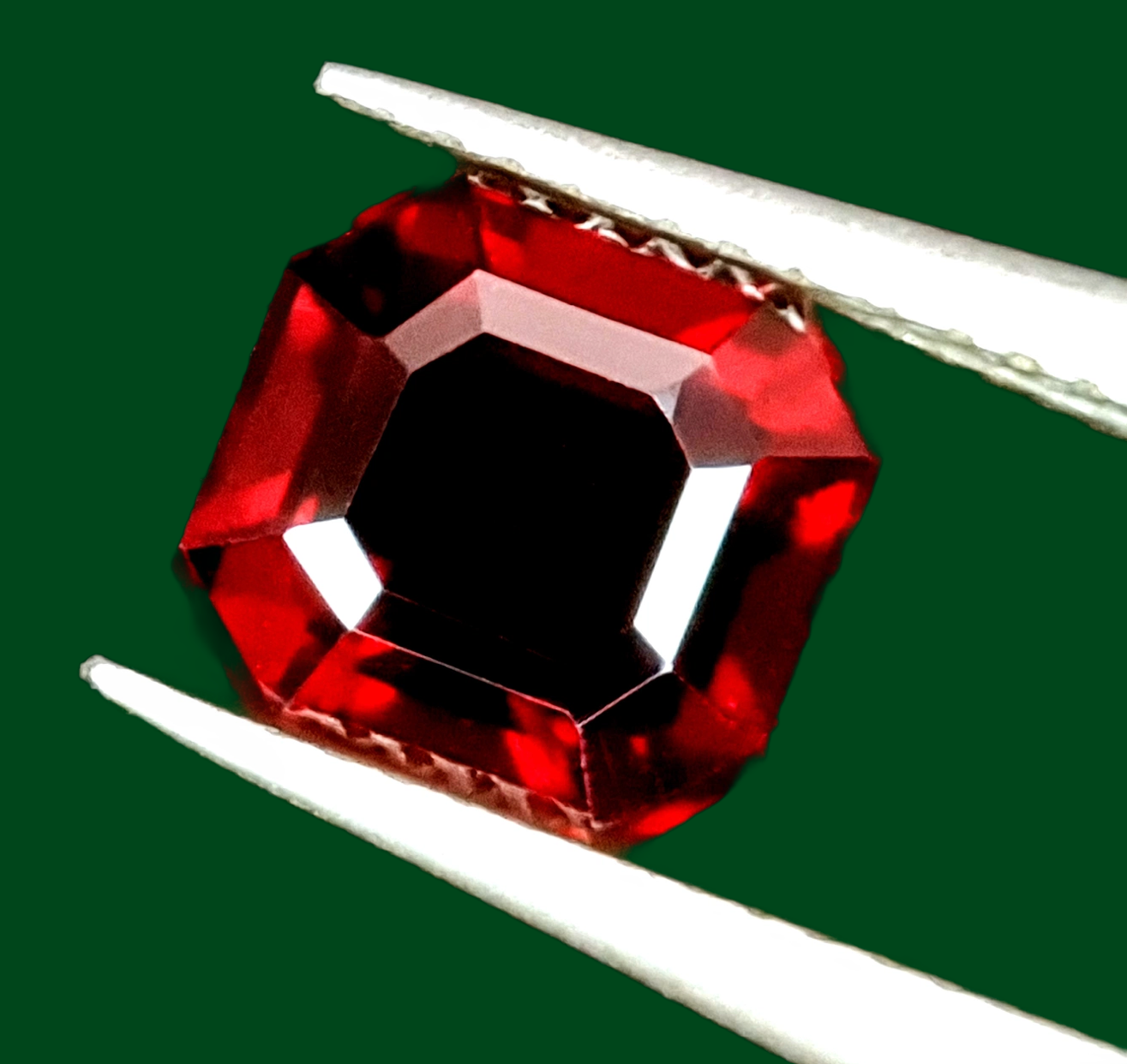 Crimson Flame | Dark Red Malawi Garnet 2.0 ct Rose Gold Plated 925 Sterling Silver Halo Ring | Skadi's Winter Frost