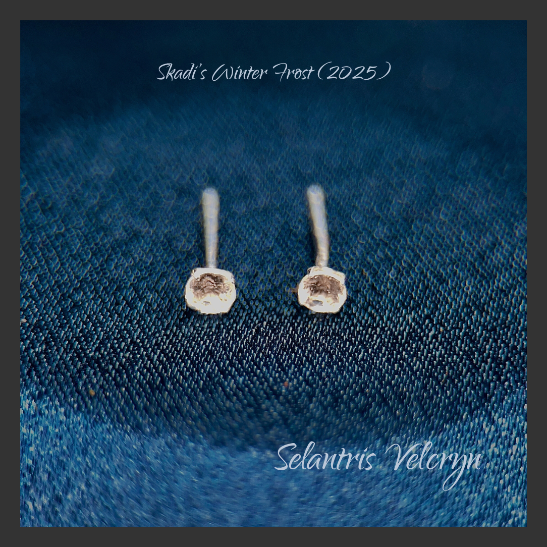 Frosted Clarity | White Topaz 2.5 mm VVS Round Stud Earrings in Sterling Silver | Skadi's Winter Frost