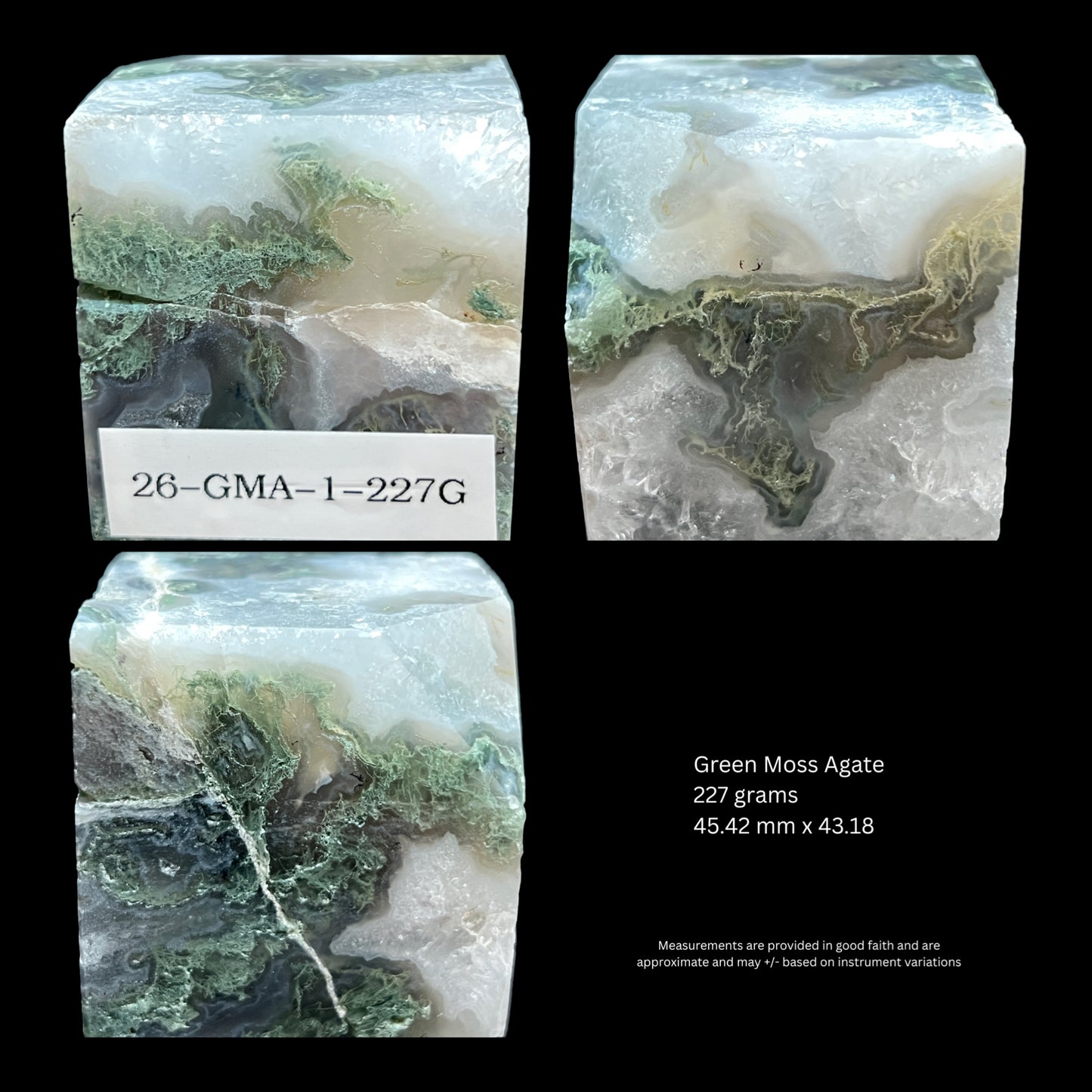 Aphrodite’s Garden Stone - Moss Agate Dendritic Druzy Specimen – Aphrodite’s Winter Glow