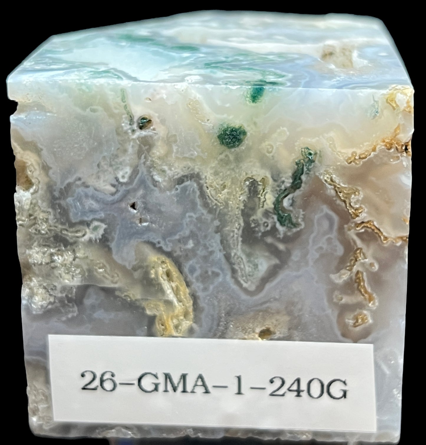 Aphrodite’s Garden Stone - Moss Agate Dendritic Druzy Specimen – Aphrodite’s Winter Glow