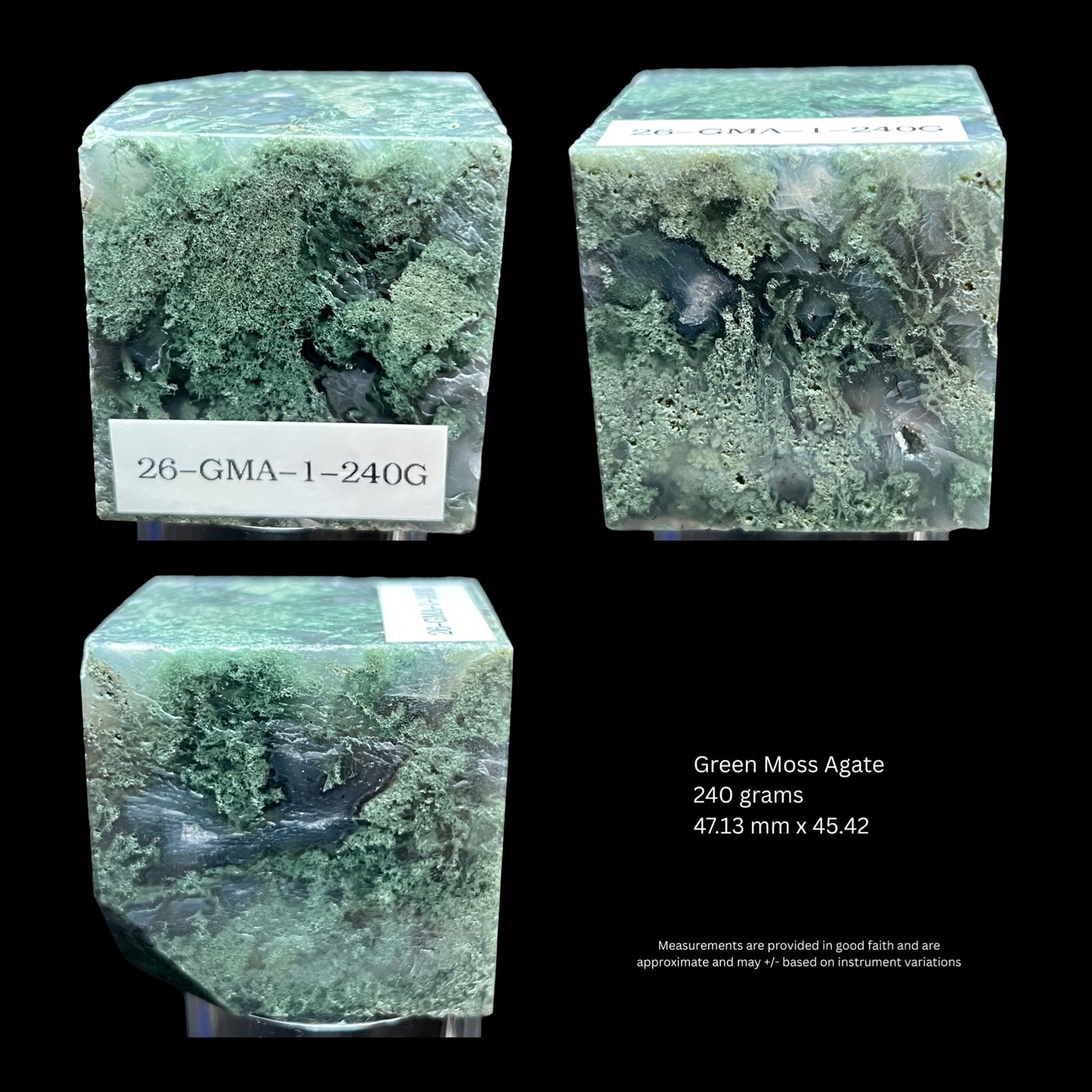 Aphrodite’s Garden Stone - Moss Agate Dendritic Druzy Specimen – Aphrodite’s Winter Glow