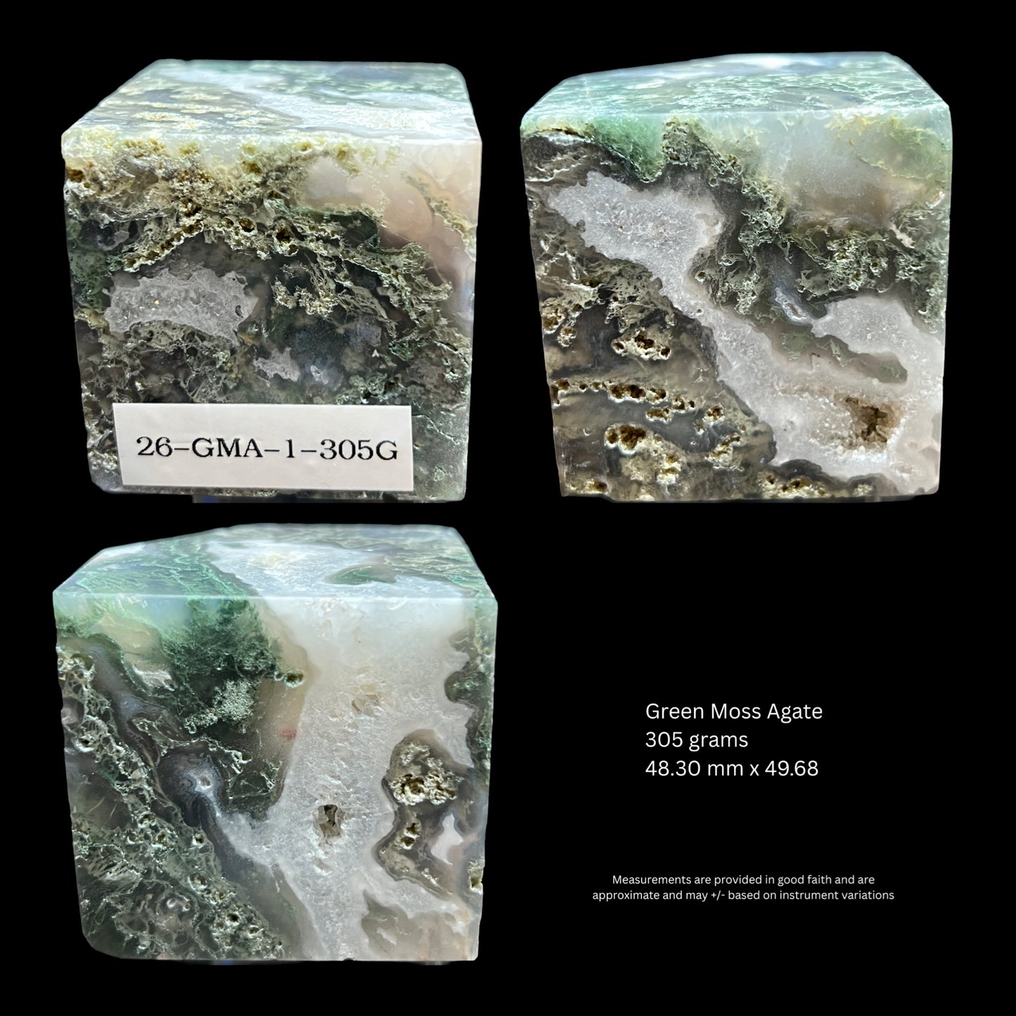 Aphrodite’s Garden Stone - Moss Agate Dendritic Druzy Specimen – Aphrodite’s Winter Glow