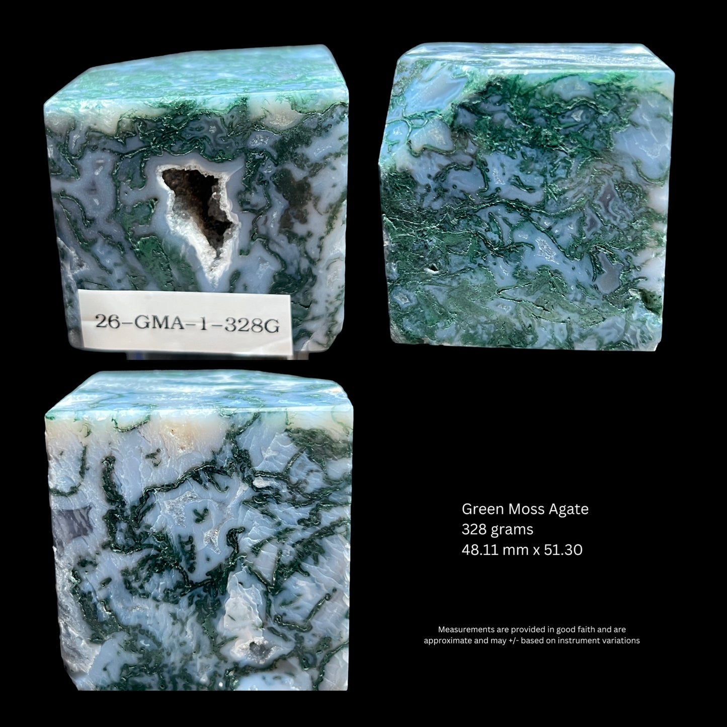 Aphrodite’s Garden Stone - Moss Agate Dendritic Druzy Specimen – Aphrodite’s Winter Glow