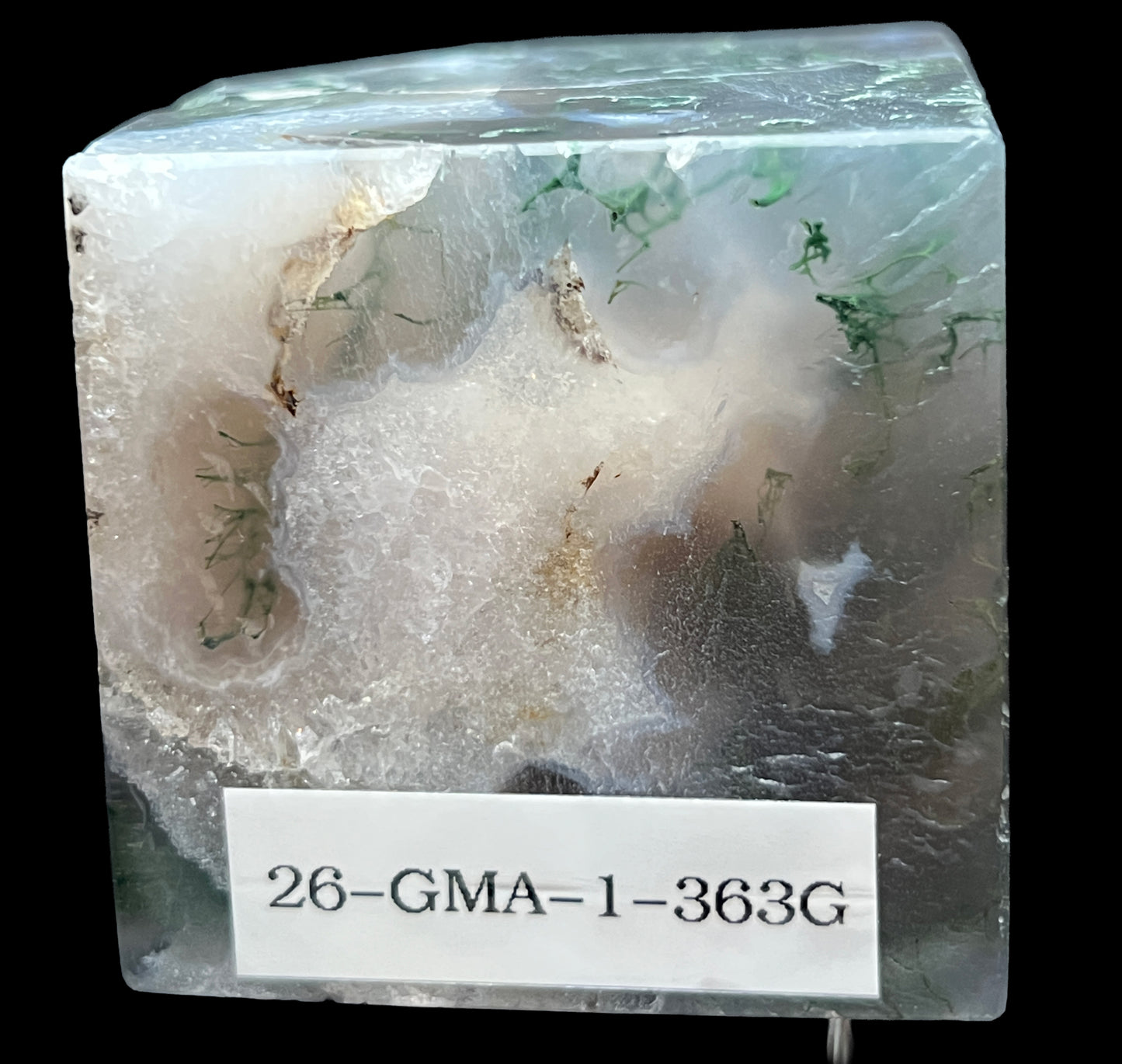 Aphrodite’s Garden Stone - Moss Agate Dendritic Druzy Specimen – Aphrodite’s Winter Glow