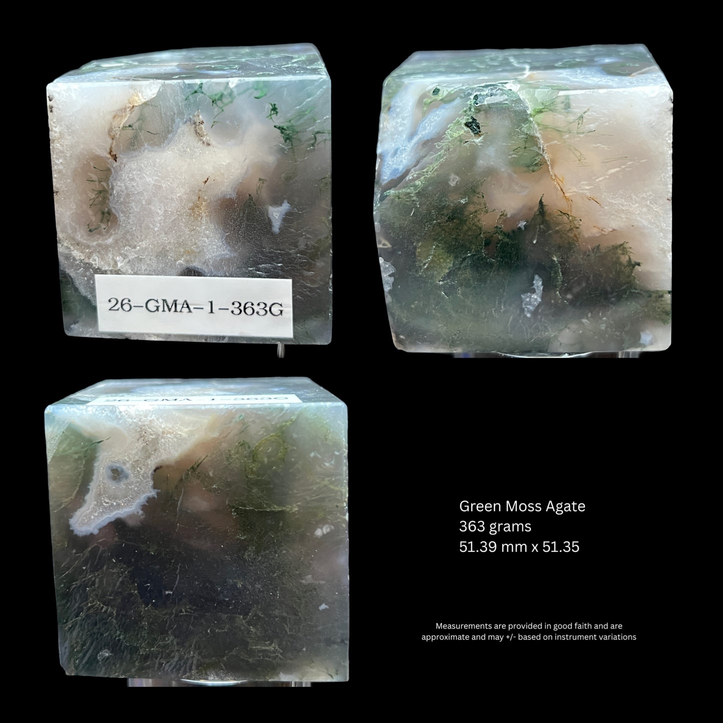 Aphrodite’s Garden Stone - Moss Agate Dendritic Druzy Specimen – Aphrodite’s Winter Glow