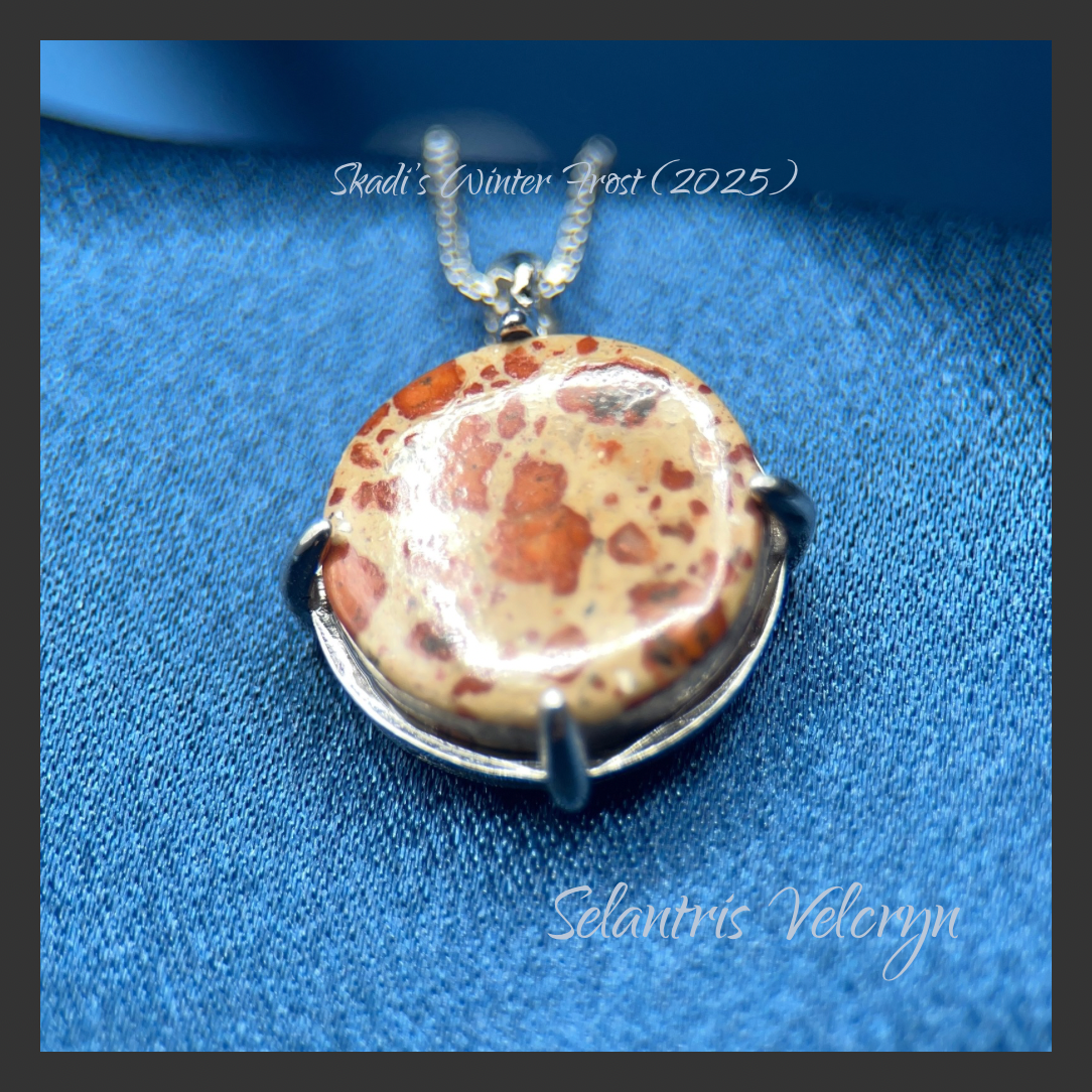 Celestial Path | Asteroid Jasper Ring and Pendant Set | Skadi's Winter Frost