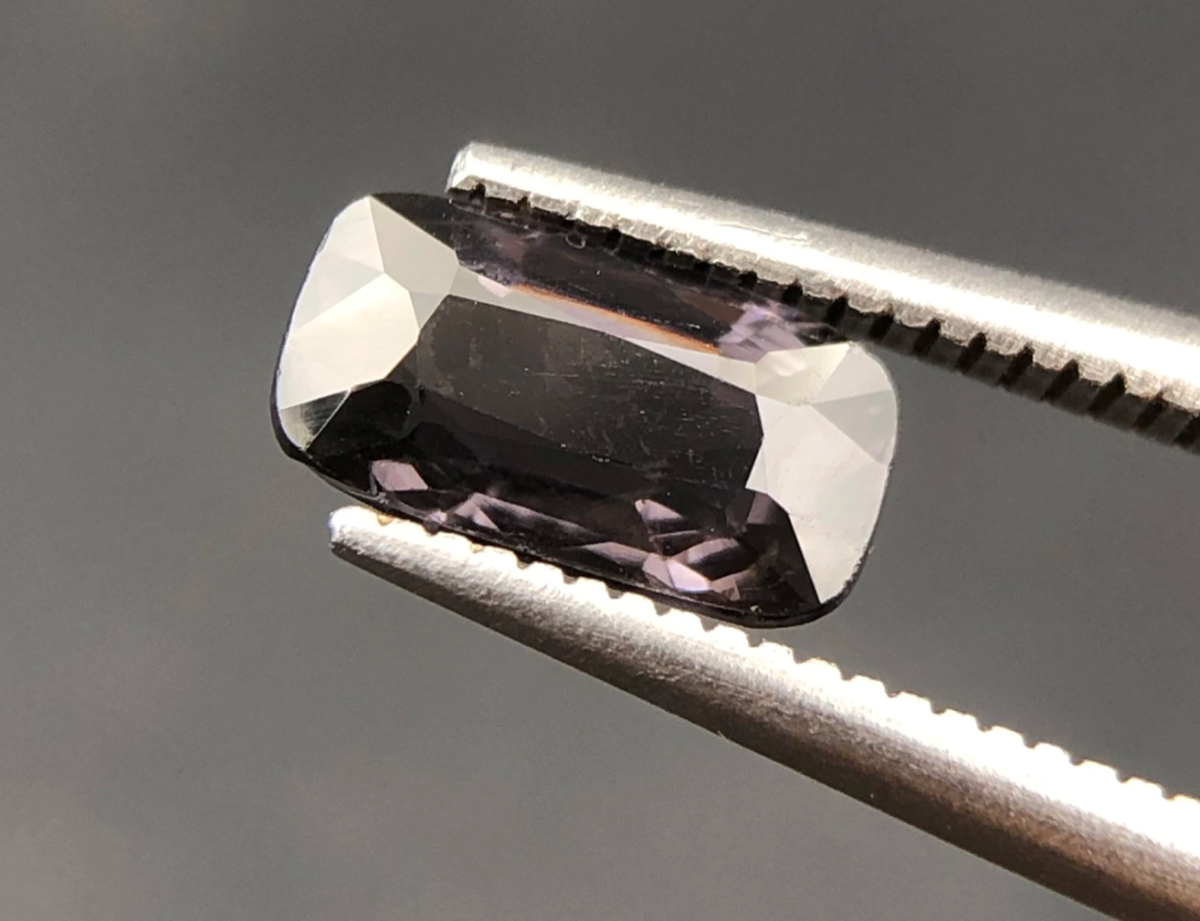 Shadow Guardian | Dark Purple Grey Spinel 1.38 ct Adjustable Sterling Ring | Skadi’s Winter Frost