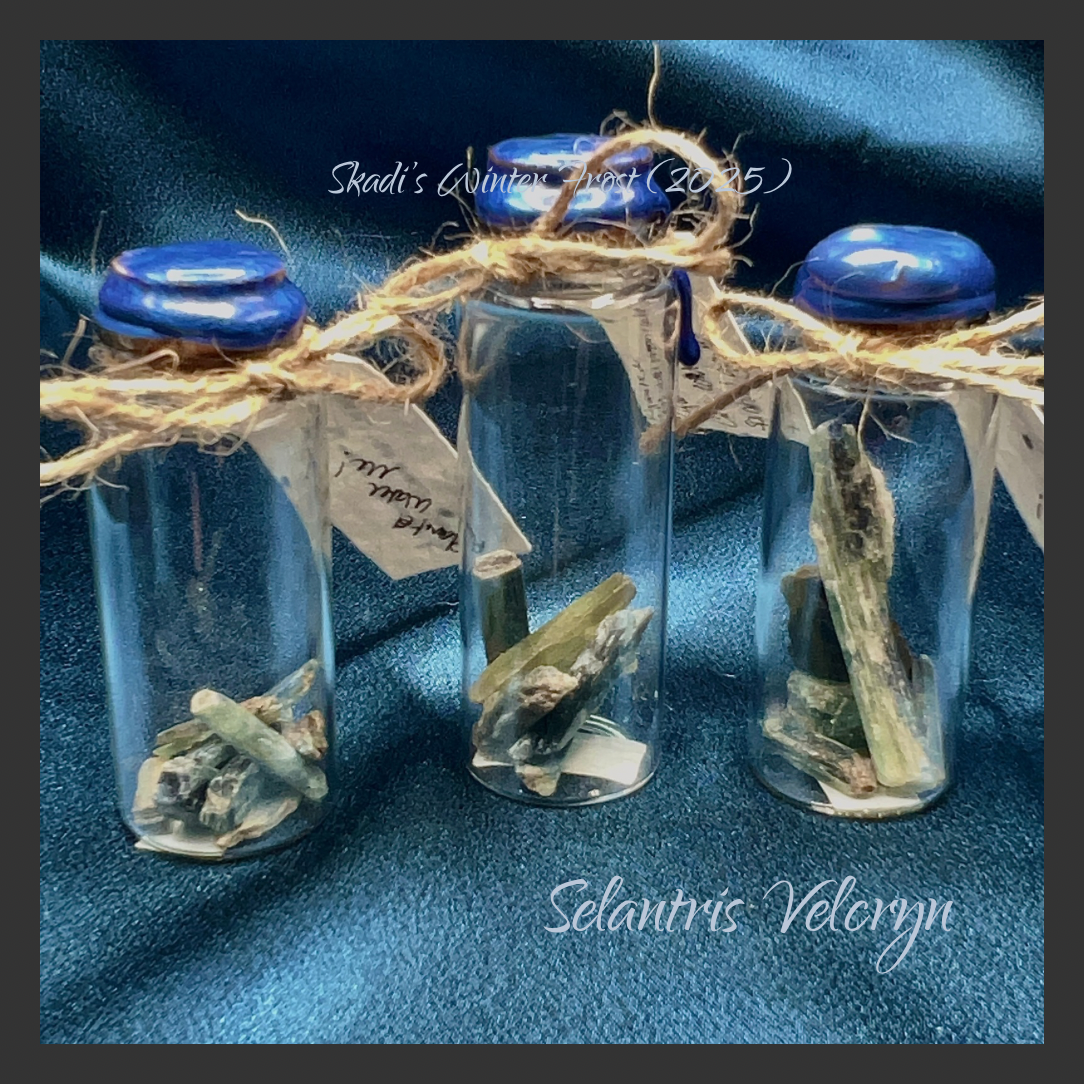 Blue Kyanite Vials · Kenya Rough Blades | Skadi's Winter Frost