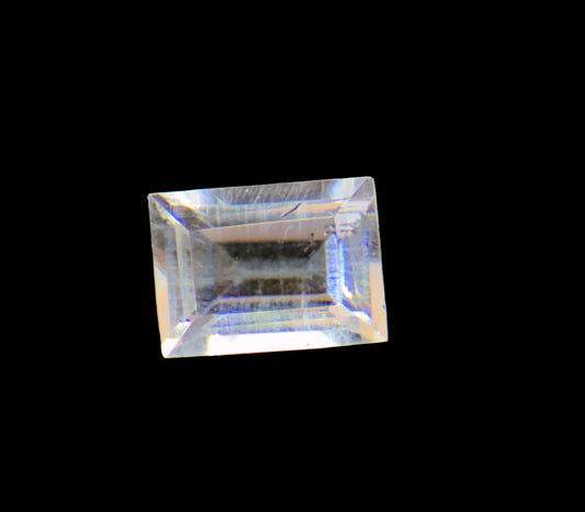 Rectangular crystal on a black background