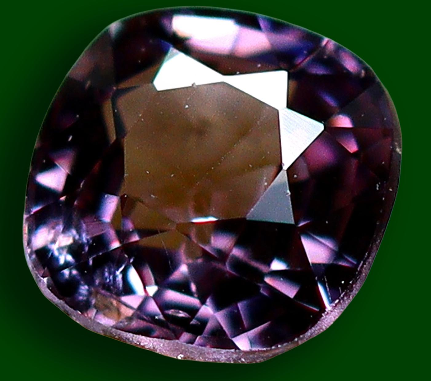 Arctic Ember | Mogok Winter White Zircon Halo Purple Spinel .75 ct Ring in Rhodium Plated Sterling Silver: Skadi's Winter Frost